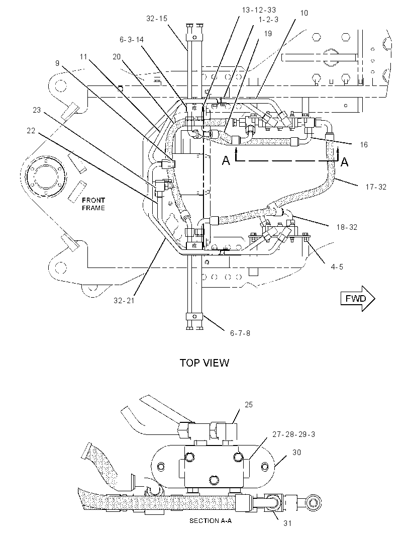LINES GP-TILT & TIP CYLINDER 1213334 CAT