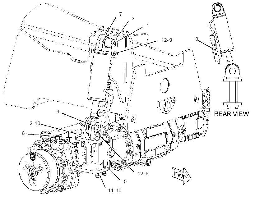 CYLINDER & MTG GP-FRAME LEVEL 2685541 CAT