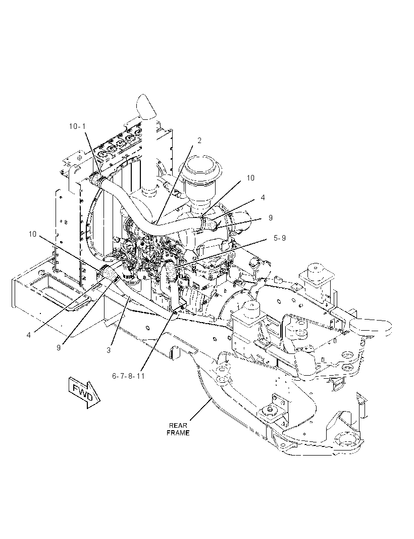 LINES GP-AFTERCOOLER AIR 2721102 CAT