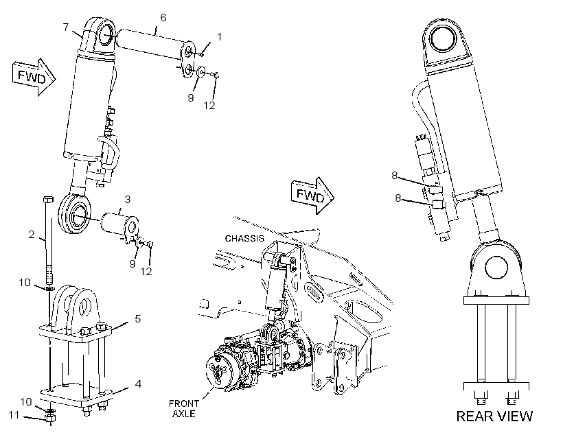 CYLINDER & MTG GP-FRAME LEVEL 2671097 CAT