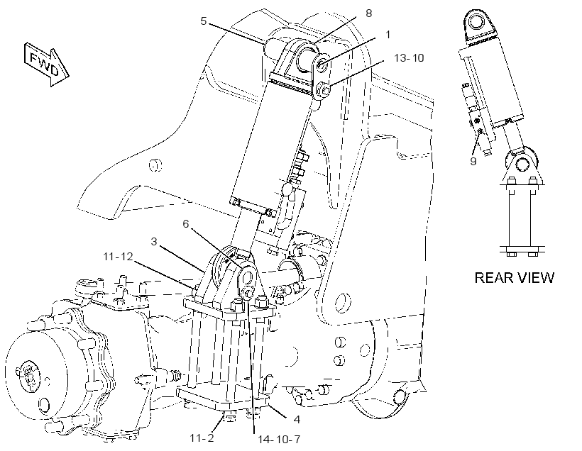 CYLINDER & MTG GP-FRAME LEVEL 2671094 CAT