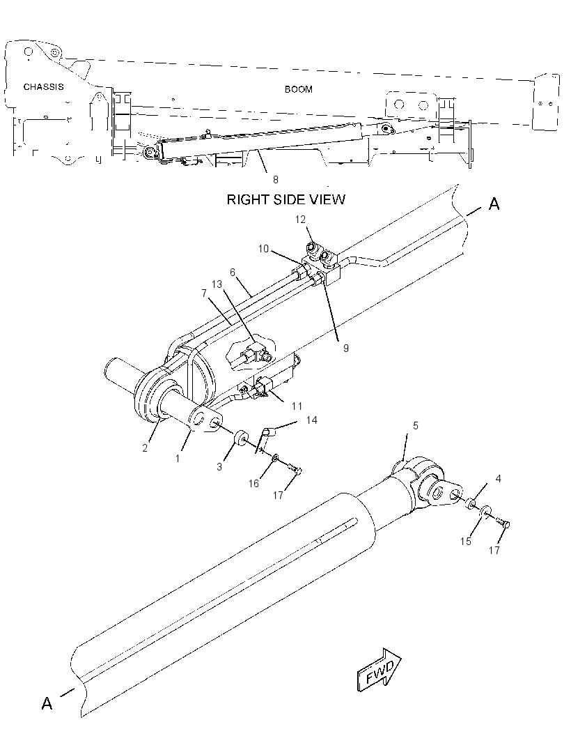 CYLINDER & MTG GP-BOOM 2671840 CAT