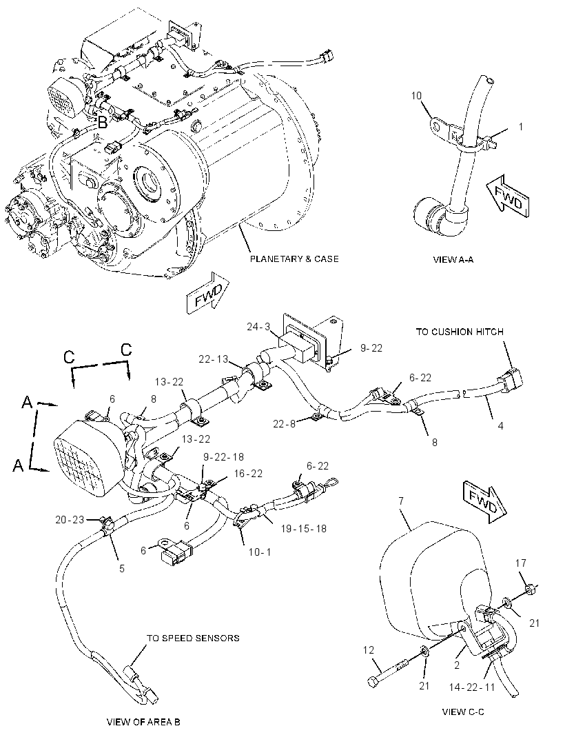 WIRING GP-POWER TRAIN 2286881 CAT