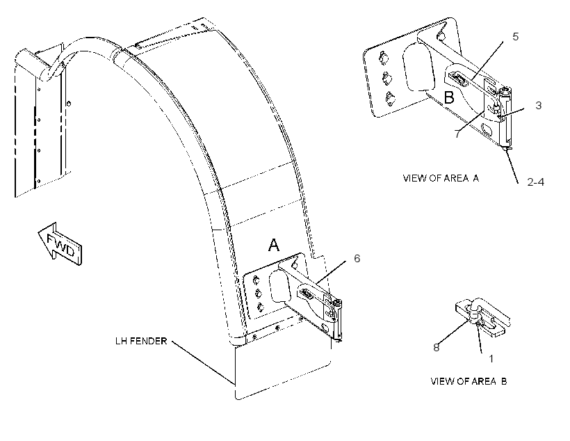 HINGE GP-ROADING FENDER 2761190 CAT