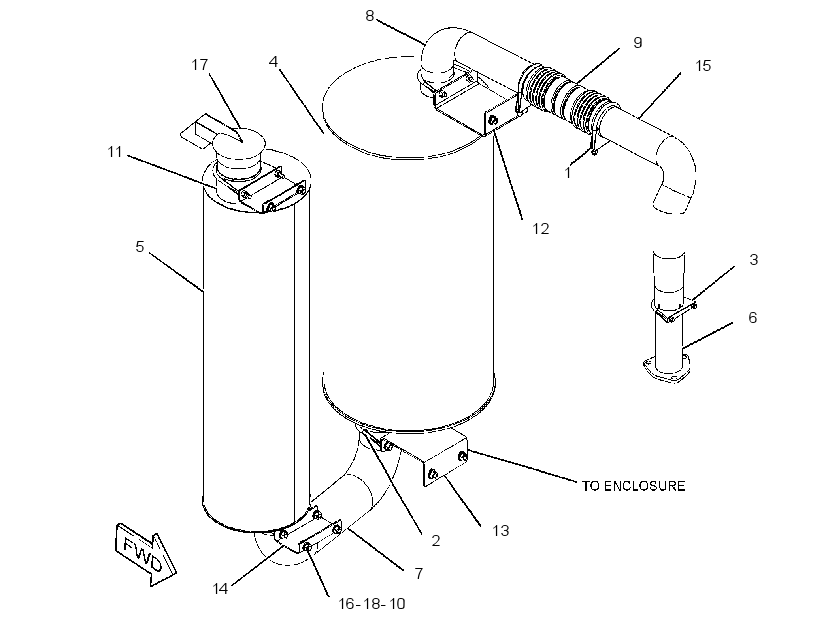 SILENCER GP-INLET 2718240 CAT