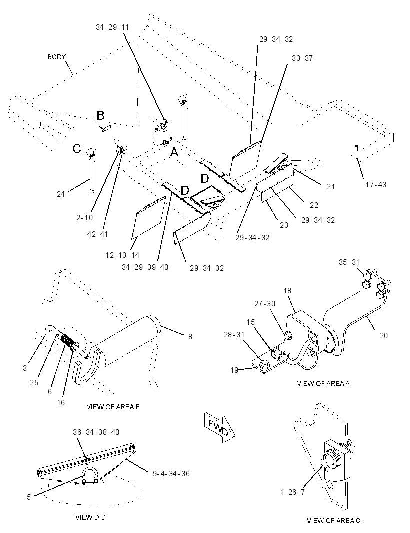 MOUNTING GP-TRUCK BODY 2354559 CAT