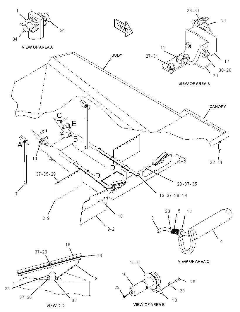 MOUNTING GP-TRUCK BODY 2304624 CAT