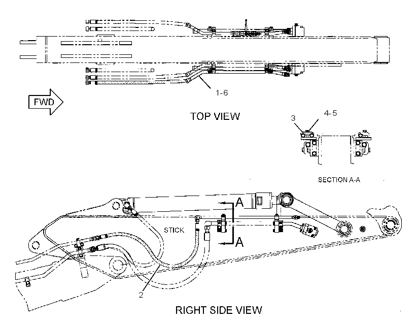 LINES GP-STICK DRAIN 2445315 CAT