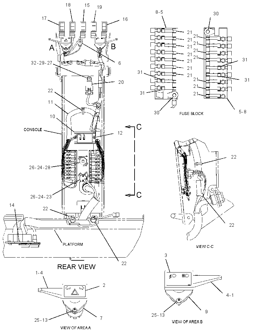 WIRING GP-STEERING CONSOLE 8X9008 CAT