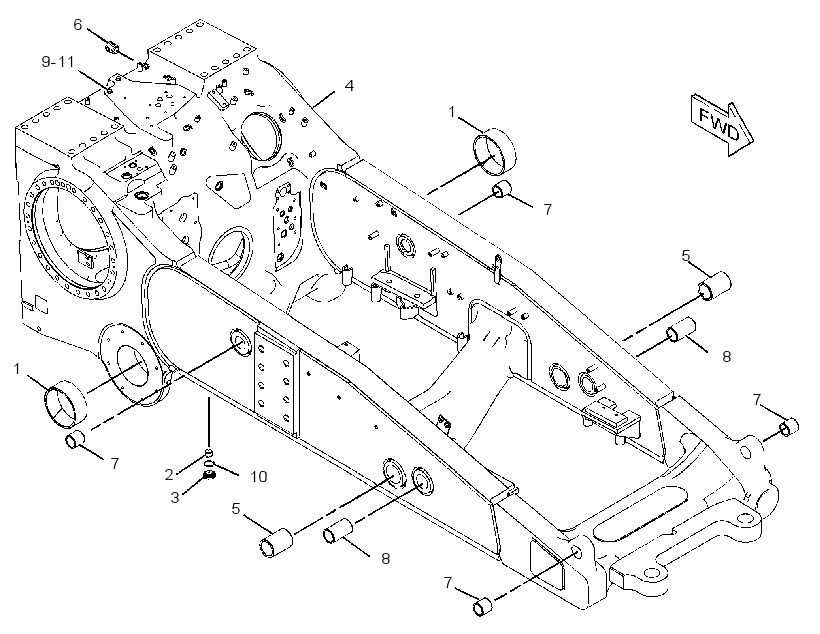 Корпус с рамой 2156456 CAT