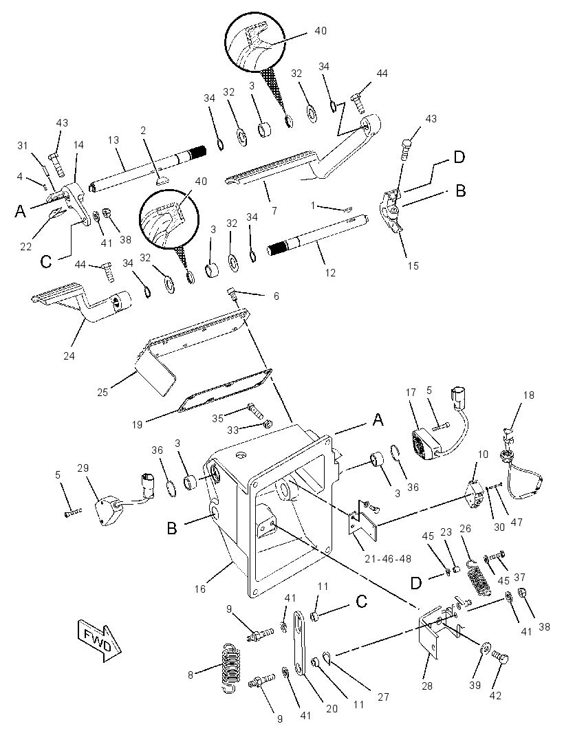PEDAL GP-GOVERNOR & BRAKE 2242791 CAT