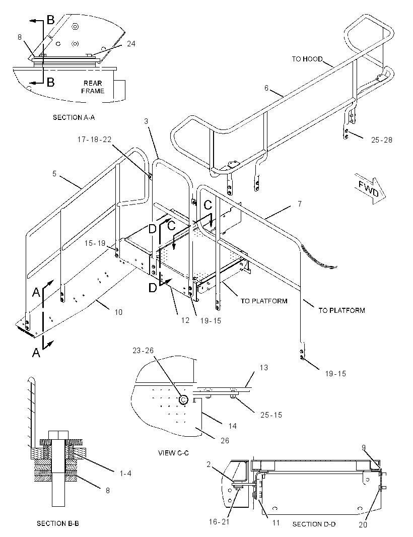 HANDRAIL & STEP GP 2197515 CAT