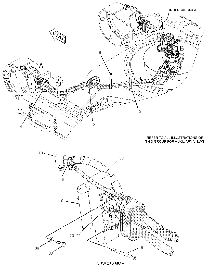 Трубопроводы мотора хода 2270437 CAT