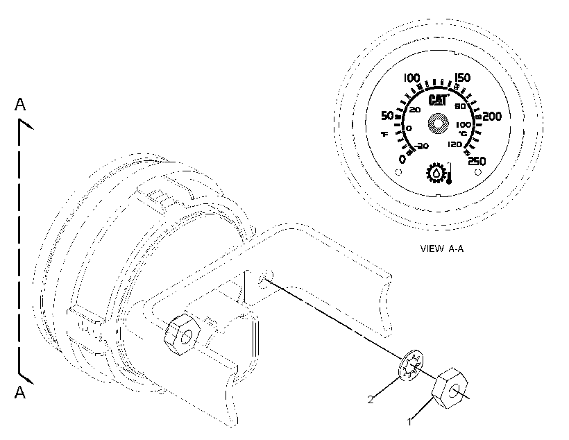 GAUGE GP-OIL TEMPERATURE 2624926 CAT