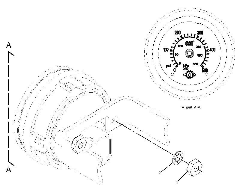 GAUGE GP-GEAR OIL PRESSURE 2624925 CAT