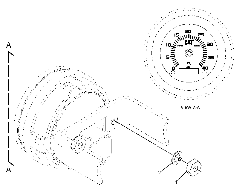 Тахометр электрический 2752103 CAT