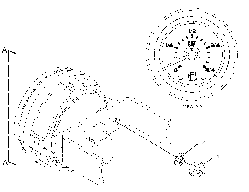 GAUGE GP-FUEL LEVEL 2752085 CAT