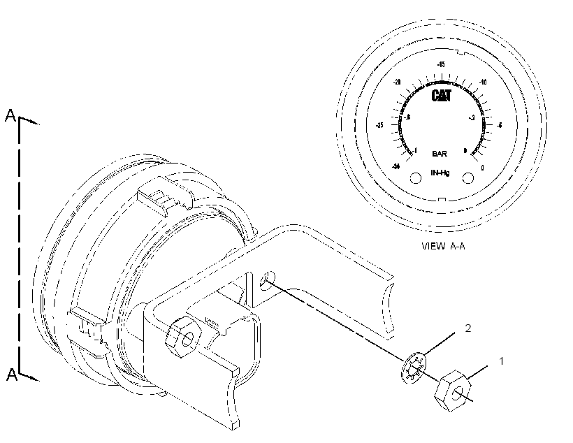 GAUGE GP-MANIFOLD PRESSURE 2752115 CAT