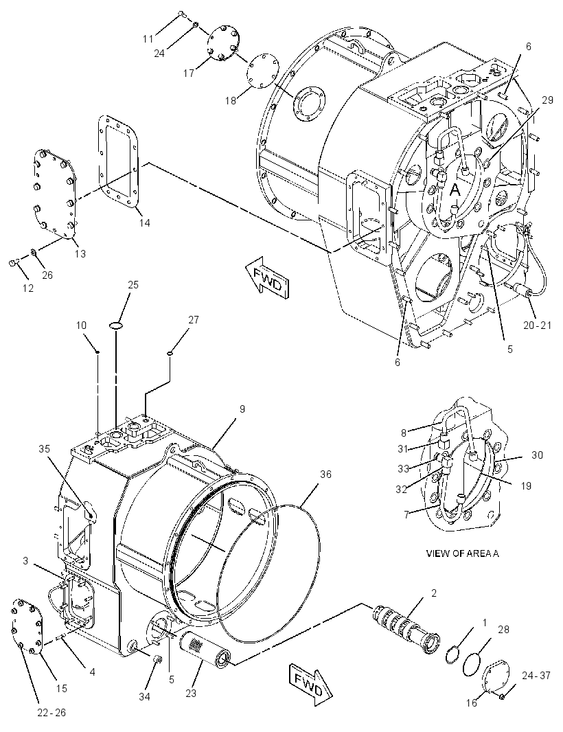 HOUSING GP-TORQUE CONVERTER 2613041 CAT