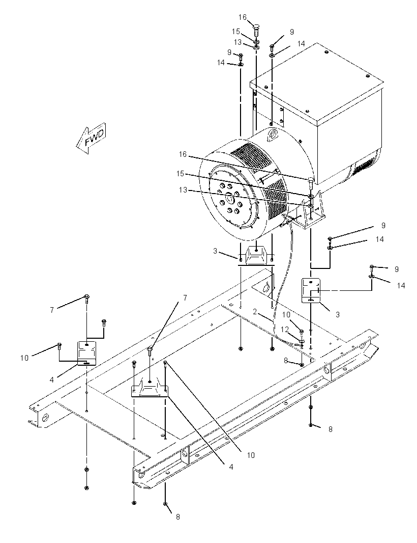 MOUNTING GP-GENERATOR BASE 2418379 CAT
