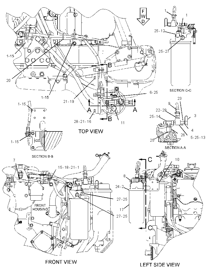 FILTER GP-SECONDARY FUEL 2356504 CAT