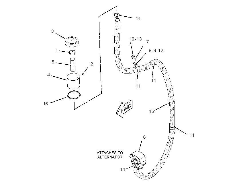 LINES GP-ALTERNATOR AIR 2647889 CAT