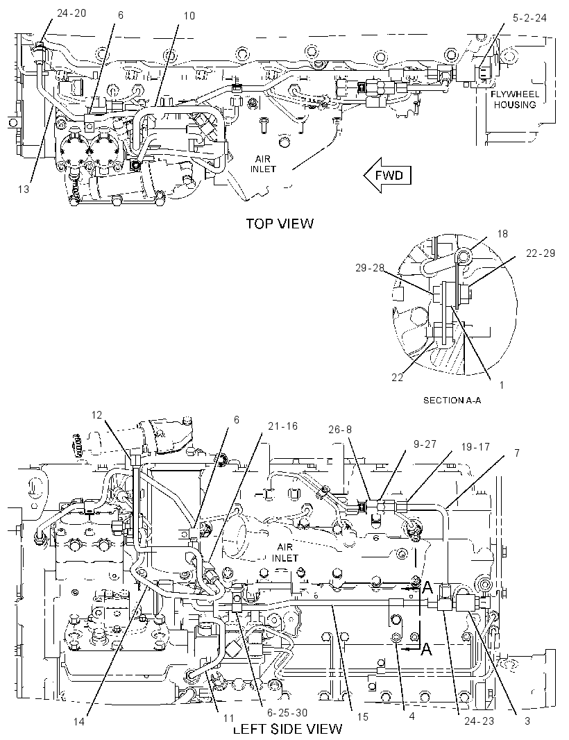 Трубопроводы топливного фильтра 2774806 CAT