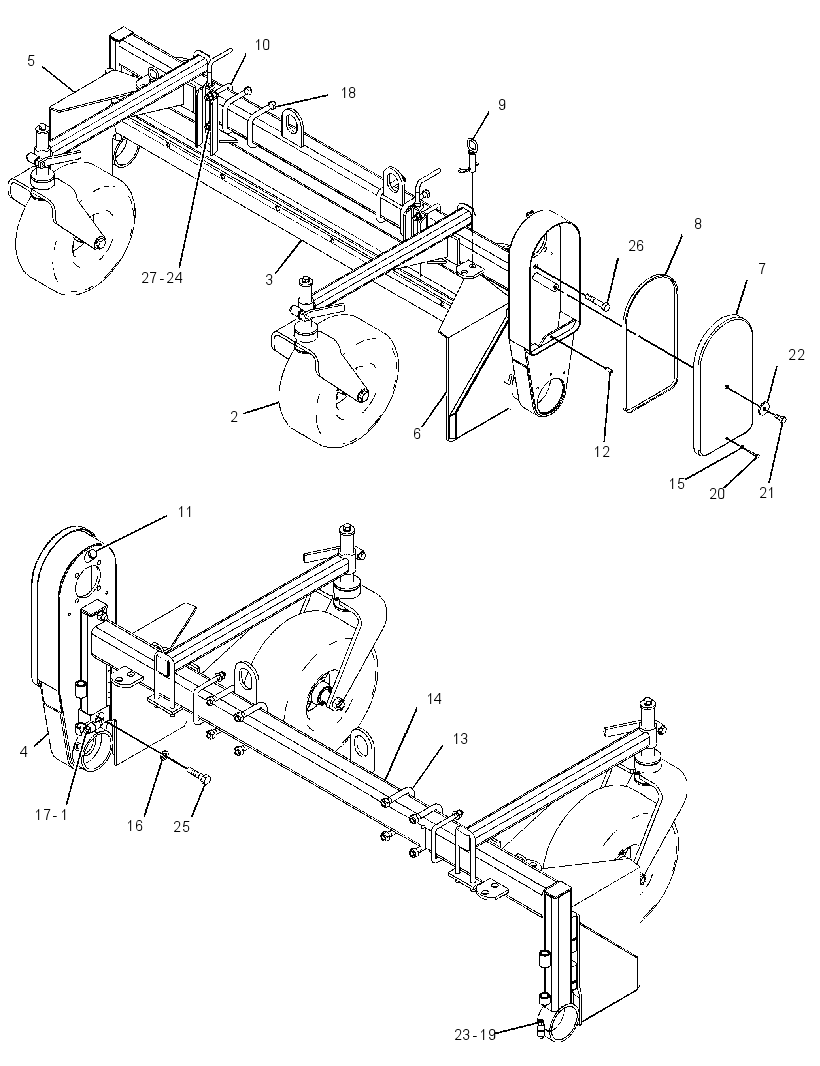 FRAME GP-LANDSCAPE RAKE 2764416 CAT