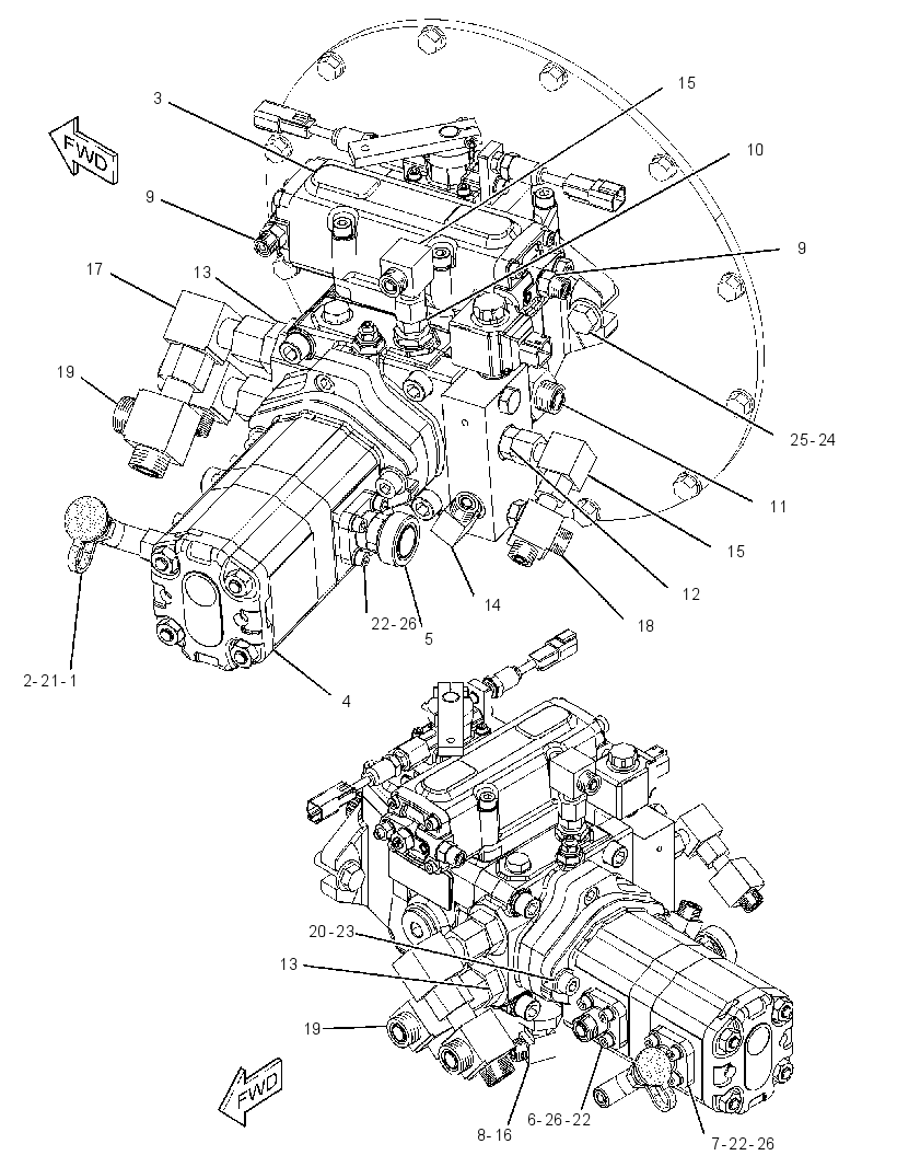 PUMP & MTG GP-PISTON & GEAR 2554052 CAT