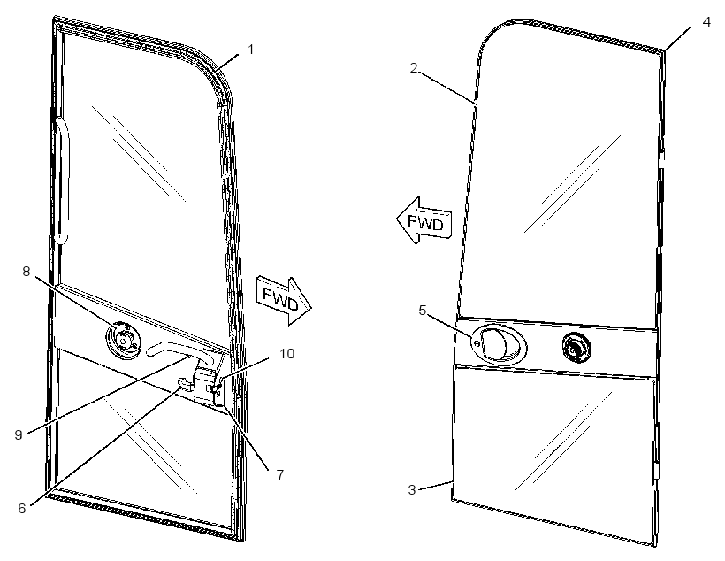 Дверь кабины 2430412 CAT