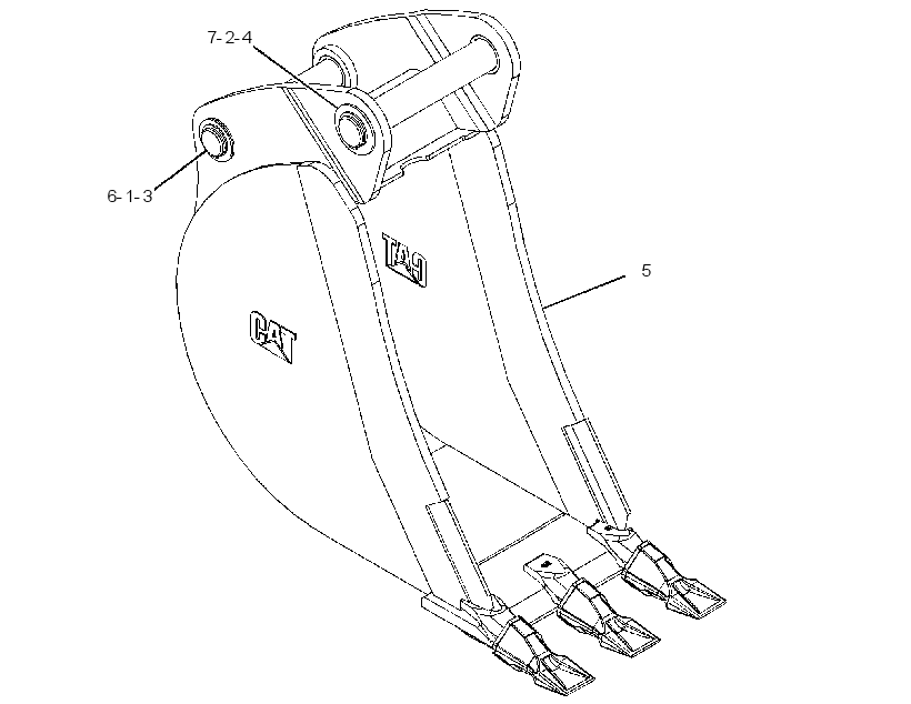 Ковш обратной лопаты 2733701 CAT