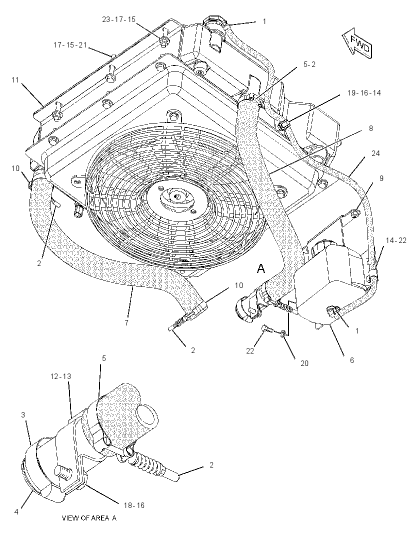 RADIATOR & OIL COOLER MTG GP 2616118 CAT