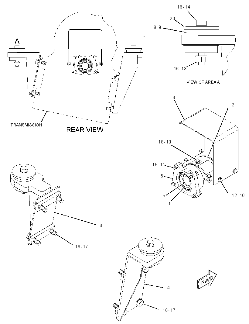 SUPPORT GP-TRANSMISSION 1995637 CAT