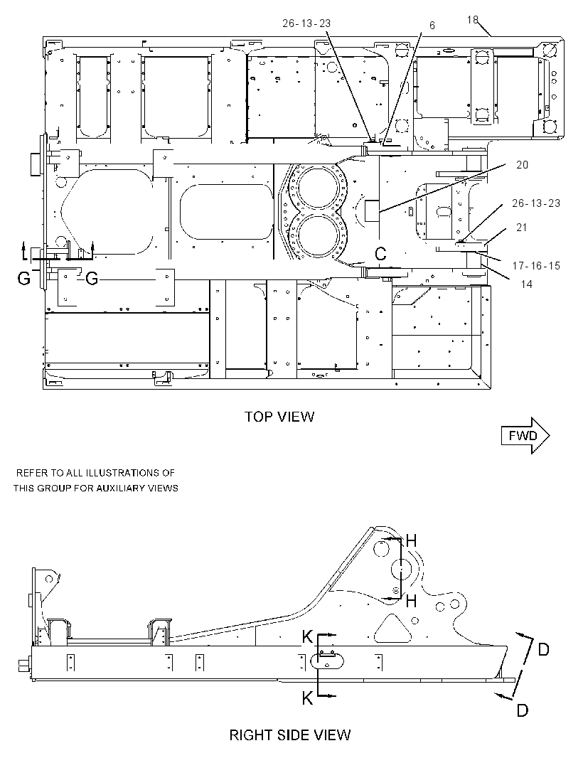 Рама верхняя 2633068 CAT