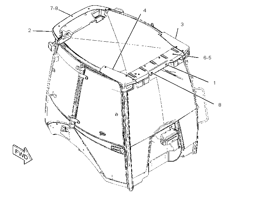 ROOF GP-CAB 2059569 CAT