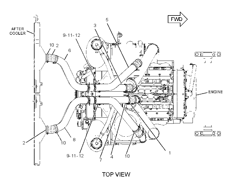 LINES GP-AFTERCOOLER AIR 2522478 CAT