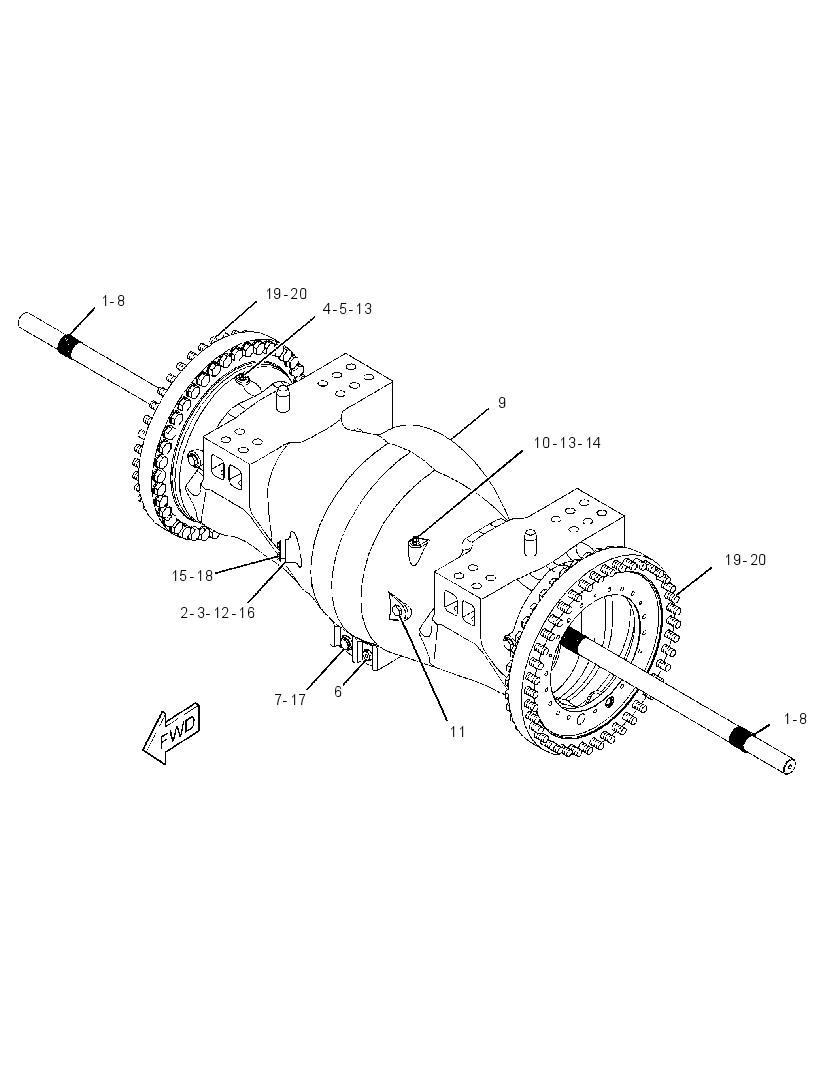 AXLE GP-FIXED 2455963 CAT