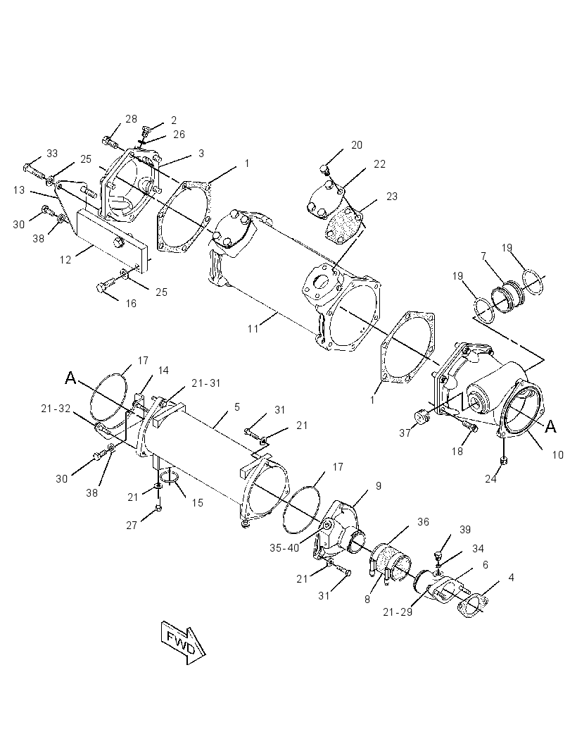 COOLER GP-ENGINE & XMSN OIL 1855825 CAT