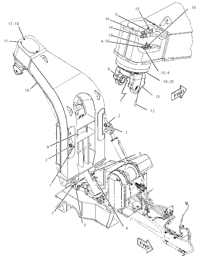FRAME GP-GRAPPLE 2803586 CAT