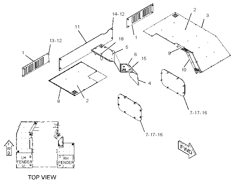 COVER GP-FENDER 1837938 CAT