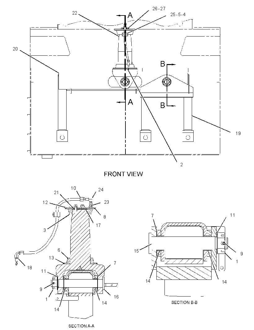 BAR GP-OSCILLATING & STEERING 2032285 CAT