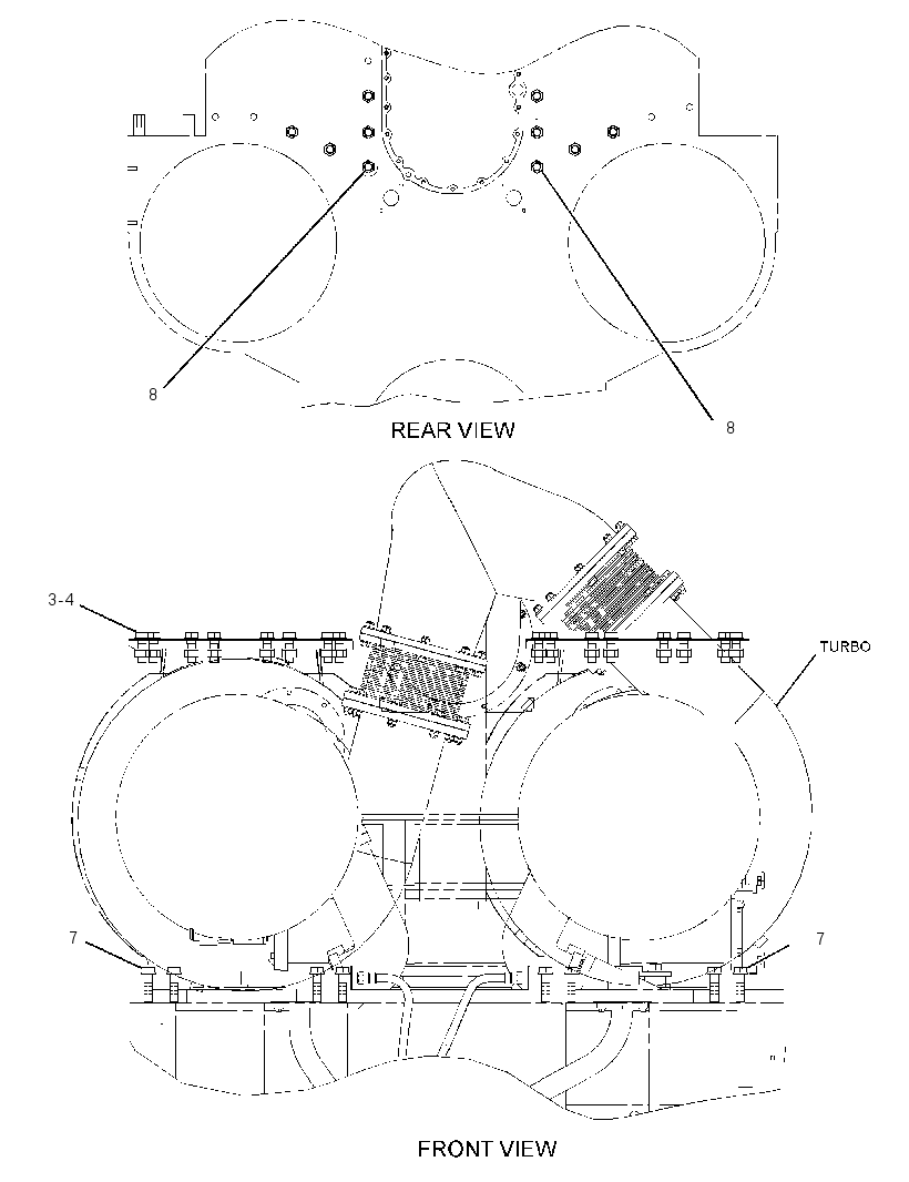 MOUNTING GP-TURBOCHARGER 1654102 CAT