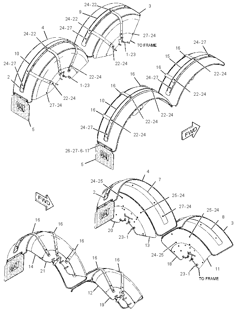 FENDER & SUPPORT GP 2341590 CAT