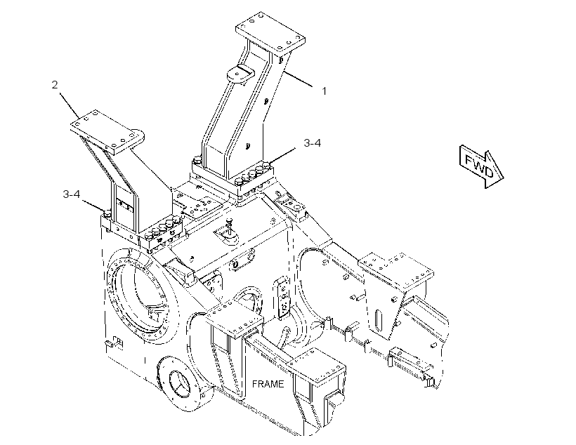 Крепление ROPS 2488337 CAT
