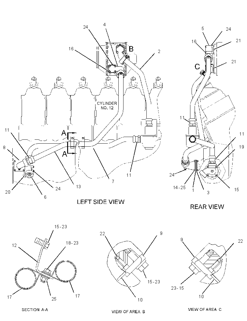 LINES GP-AUXILIARY FRESH WATER 4P3530 CAT
