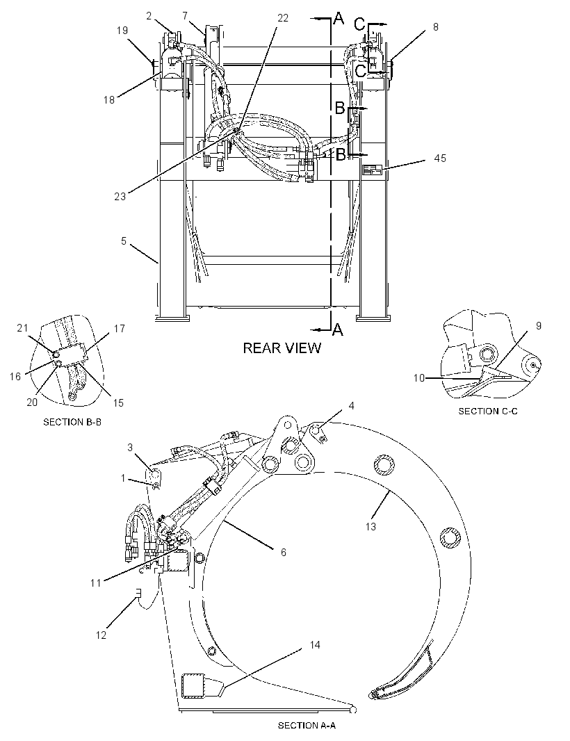 FORK GP-GRAPPLE 1192302 CAT