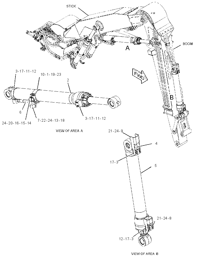 CYLINDER & MTG GP-STICK & SAW 2848552 CAT