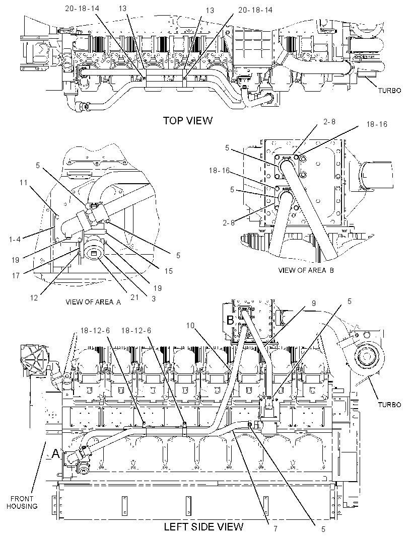 LINES GP-AUXILIARY FRESH WATER 1857516 CAT