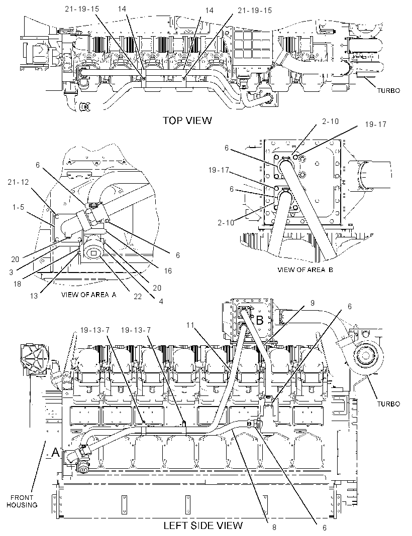 LINES GP-AUXILIARY FRESH WATER 1837603 CAT
