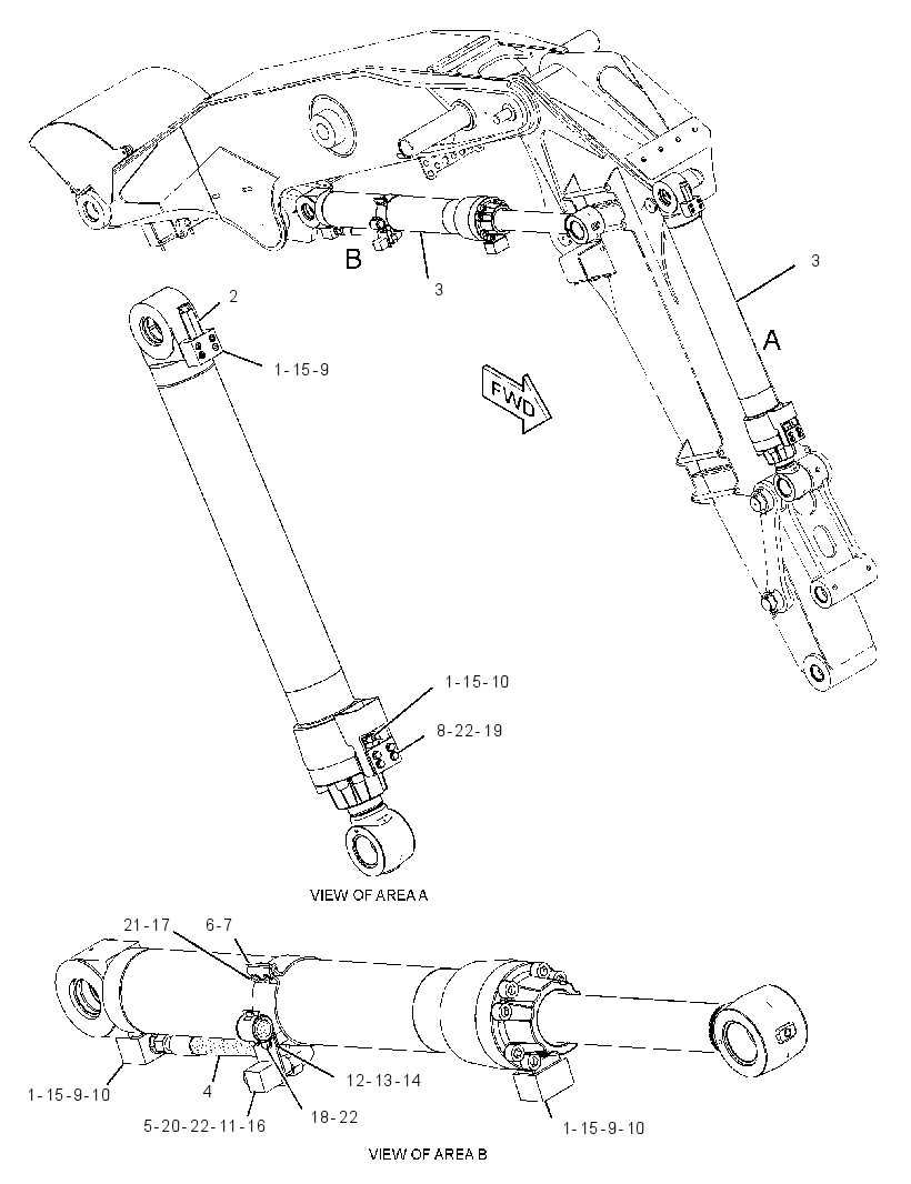 CYLINDER & MTG GP-STICK & SAW 2848550 CAT